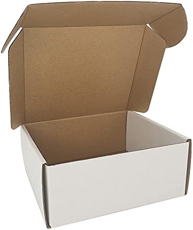 200 Pack 7x6x3'' Small Shipping Boxes, Corrugated Cardboard Mailers for Business, White (CM763-200) by CH-BOX