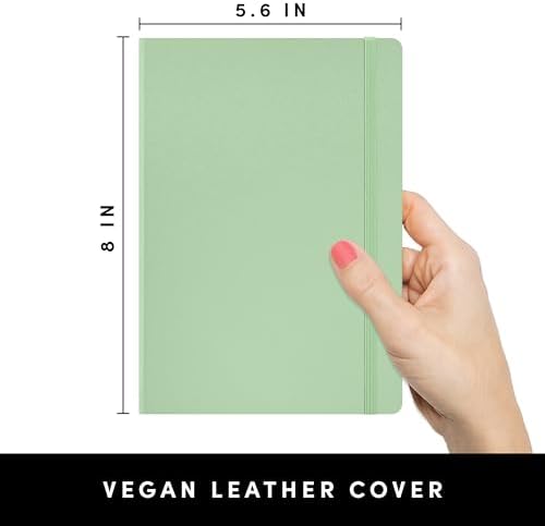 PAPERAGE Blank Journal Notebook, (Sage Green), 160 Pages, Medium 5.6 in x 8 in - 100 GSM Thick Paper – Hardcover Journaling Notebook for Work, School, Note Taking or Sketching - Image 2