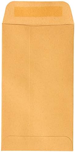 JAM PAPER #5.5 Coin Business Envelopes with Peel and Seal Closure - 3 1/8 x 5 1/2 - Brown Kraft Manila - 50/Pack - Image 4