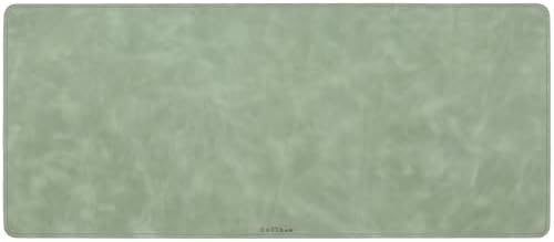 Full Grain Leather Desk Pad, Mint Green, L (27.6 x 11.8 inch) - Image 6