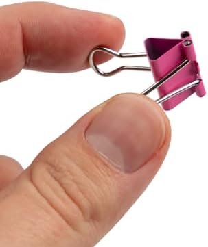 JAM PAPER Colorful Binder Clips - Small - 3/4 Inch (19 mm) - Pink Binderclips - 25/Pack - Image 2