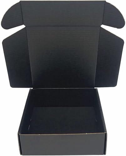 Black Shipping Boxes 10x10x4 Inch Cardboard Storage Mailer Box 15 Pack by NO.1987+commerce