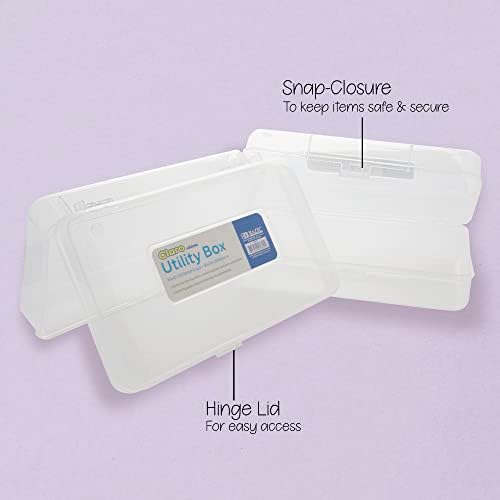 BAZIC PRODUCTS Clear Multipurpose Pencil Box, Stackable, 24-Case - Image 5