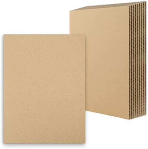 Golden State Art 10 Pack 9x12 Corrugated Cardboard Sheets 1/8" Flat Inserts by GoldenStateArt