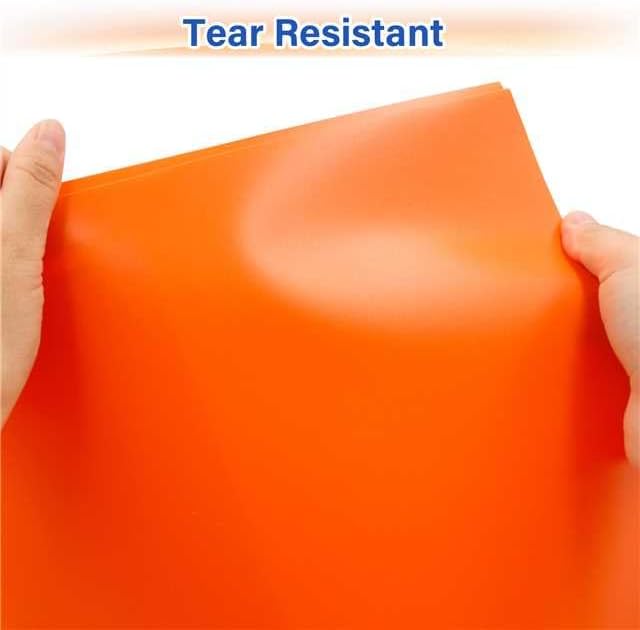 ViVin 12 Pack Plastic Folders with Pockets and Prongs, Heavy Duty 2 Pocket Folders with 3-Prong Fasteners, Poly File Holds 8-1/2" x 11" Paper for School Office Home (Orange) - Image 5