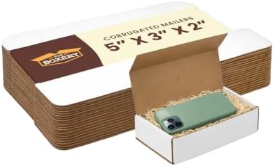 The Boxery Corrugated Mailers White Tuck Shipping Boxes (5x3x2) - Image 4