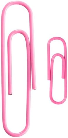 JAM PAPER Combo Pack Colorful Paper Clips - Standard & Jumbo - Pink Paperclips - 1 Pack of 100 & 1 Pack of 75 - Image 2