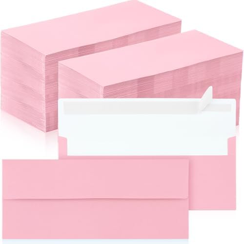 Jutom #10 Letter Size Kraft Envelopes, Pink, 500 Pcs by Jutom