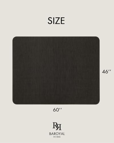 BARoyal Office Chair Mat for Hardwood Floor Under Desk Computer Rolling Chair Mat for Wood/Tile Floor Non-Slip Heavy Duty Desk Rug PVC Plastic Hard Floor Protector 46"x 60" (Espresso) - Image 6