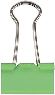 JAM PAPER Colorful Binder Clips - Small - 3/4 Inch (19 mm) - Green Binderclips - 25/Pack - Image 5