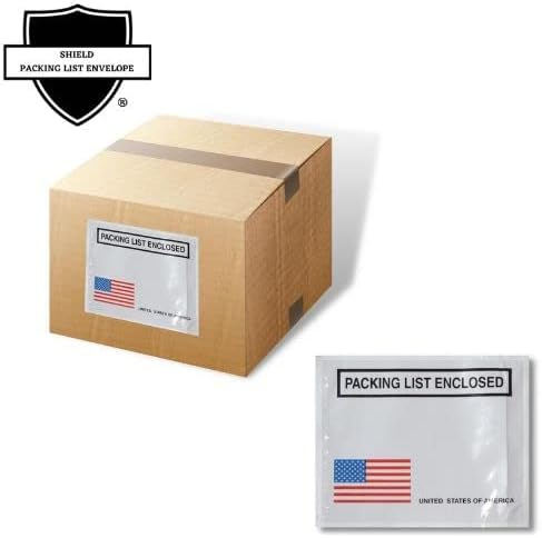 PSBM Bulk 1000 Pack 4 1/2" x 5 1/2" Back Loading Packing List Envelopes, Self-Adhesive USA Panel for E-Commerce Orders - Image 3