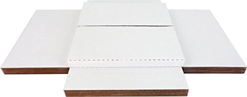 (25) White Vinyl Record LP Shipping Mailer Boxes - Holds 1 to 3 12" Records - Adjustable Height - STRONG 32 ECT Cardboard #12BC01VDWH - Image 2