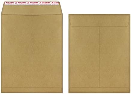 Xxcxpark 60 PCS 10x13 inches Security Catalog Envelopes Printable Self Seal Envelopes, Anti Tear Recycled Kraft Envelopes for Invitation Cards, Pictures, Photos, Documents by Xxcxpark