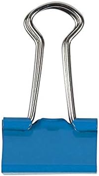JAM PAPER Colorful Binder Clips - Small - 3/4 Inch (19 mm) - Blue Binderclips - 25/Pack - Image 4