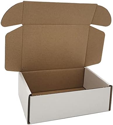 ROTCH 50 Pack 6x4x2'' Small Shipping Boxes, Cardboard Corrugated Mailers, White (M642-E-W) by ROTCH