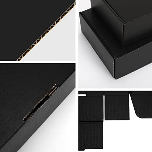 7x5x2 inch Black Shipping Boxes for Small Business- Set of 25 - Image 2