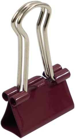 JAM PAPER Colorful Binder Clips - Extra Small - 3/5 Inch (15 mm) - Burgundy Binderclips - 30/Pack - Image 2