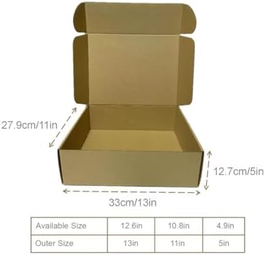 Rong Yang Tong 13x11x5 Inch Set of 18 Pack Brown Corrugated Shipping Boxes - Cardboard Boxes for Mailing, Packing and Literature Mailer Boxes, Small Business Mailing Boxes Bulk - Image 2