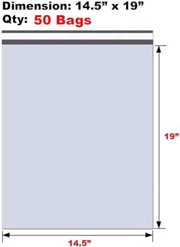 iMBAPrice 50 - 14.5x19 Premium Matte Finish Self-Sealing Non-Padded White Poly Mailers/Mailing Envelopes/Bags (iMBA-6PM-50) - Image 2