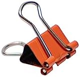 JAM PAPER Colorful Binder Clips - Extra Small - 3/5 Inch (15 mm) - Orange Binderclips - 30/Pack - Image 4