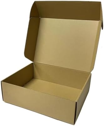13x10x4 Inch Set of 18 Pack Brown Corrugated Shipping Boxs - Cardboard Boxes for Mailing, Packing and Literature Mailer Boxes, Small Business Mailing Bulk by rongyangtong
