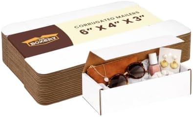 The Boxery Corrugated Mailers White Tuck Shipping Boxes (6x4x3) - Image 4