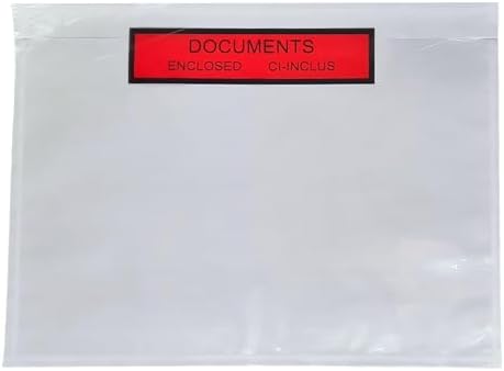 Sleeves 100 Briefcase herein A5 (A4 Sheet Folded in Two) Printed Transparent Adhesive C5 225 x 165 mm by Unknown
