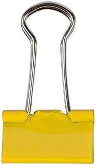 JAM PAPER Colorful Binder Clips - Small - 3/4 Inch (19 mm) - Yellow Binderclips - 25/Pack - Image 4