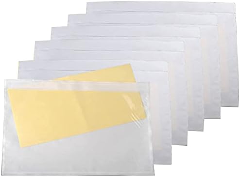 LabelMore 200 pcs 6" x 9" Clear Plastic Adhesive Packing List Envelope Mailing bag Shipping label Pouch Return Label Documents - Image 6