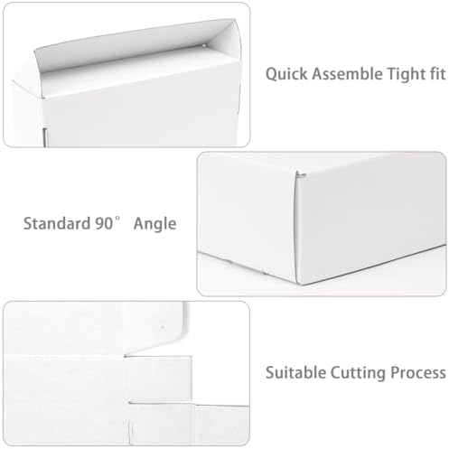 White Shipping Boxes 8x8x3 Inches, 30 Pack Corrugated Cardboard Mailer Boxes for Packaging Small Business Mailing Gift - Image 4