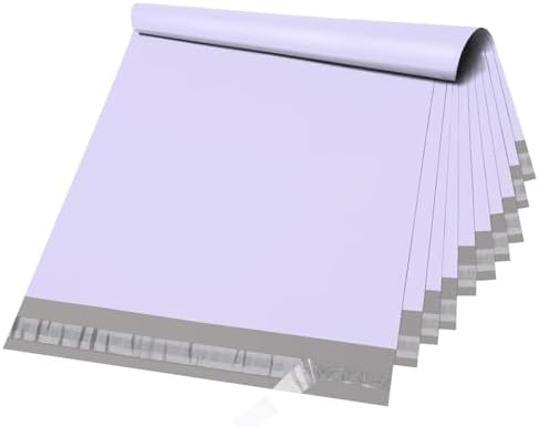 Metronic Large Poly Mailers 14.5x19 50PC Clothes Shipping Bags Lilac Purple by METRONIC