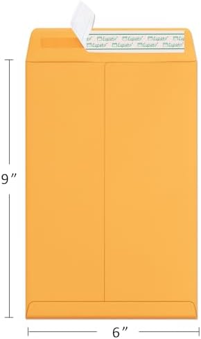 Eupako Catalog Envelopes 6x9 Small Brown Envelopes Self Seal 250 Pack for Mailing, Organizing, Storage - Image 2