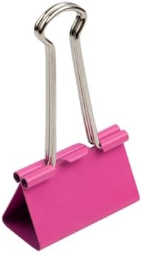 JAM PAPER Colorful Binder Clips - Large - 1 1/2 Inch (41 mm) - Pink Binderclips - 12/Pack - Image 6