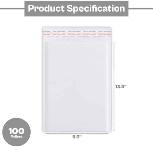 PSBM #4 100 PCS 9.5 x 14.5 Inch White Kraft Bubble Mailers, Cushion Padded Envelopes, Self-Sealing Peel-Off Strip, Ideal for Shipping CD, DVD, Jewelry, Photos, Magazine, Books, Clothes and More - Image 3