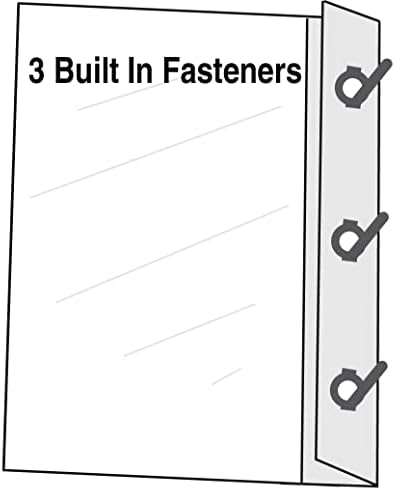 Letter Size Clear Front 2-Piece Report Cover with 3 Built-in Fasteners, 150 Sheet Capacity, Style A6LF Premium Dark Blue (50) - Image 3