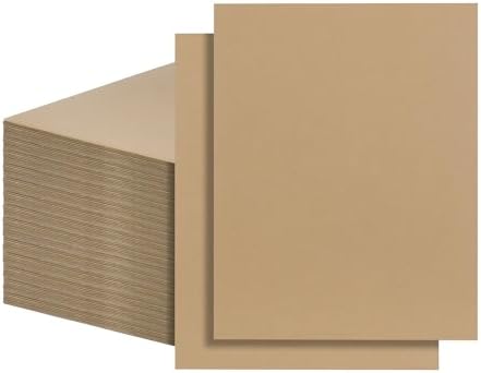FARRAY 100 Pack 11x14 Inch Corrugated Cardboard Sheets, 1.8mm Thick Brown Kraft Cardboard Backing, Bulk Flat Cardboard Inserts Filler Pads for Packing, Shipping, Mailers, Crafts by FARRAY