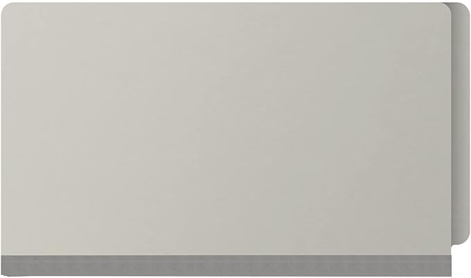 Ecom Folders End Tab Pressboard File Folders | Legal Size 25 Pt Stock with 2" Tyvek Expansion | Full Cut Tabs for Medical Charts, Legal Documents & Office Records | Light Gray, Box of 25 - Image 3