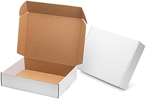 Mcfleet 13x10x3 White Shipping Boxes Corrugated Cardboard Box 24 Pack by Mcfleet