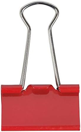 JAM PAPER Colorful Binder Clips - Medium - 1 1/4 Inch (32 mm) - Red Binderclips - 15/Pack - Image 5