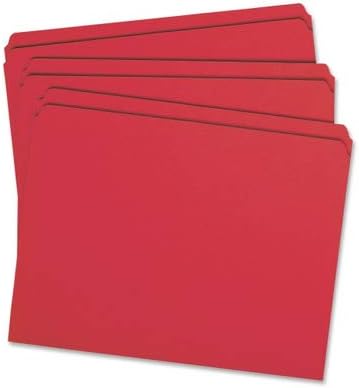 Smead File Folder, Reinforced Straight-Cut Tab, Letter Size, Red, 100 per Box (12710) - Image 4
