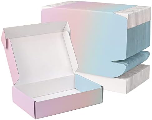 30 Pack 9"x6"x2" Shipping Boxes for Packaging Small Business, Medium Corrugated Cardboard Mailer Boxes, Recyclable Literature Boxes for Shipping Mailing by DERZIFUN