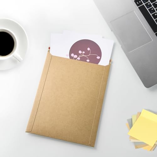 zmybcpack 50 Pack 7x9 inch Kraft Rigid Mailer, Self Seal Document Mailers - Image 4