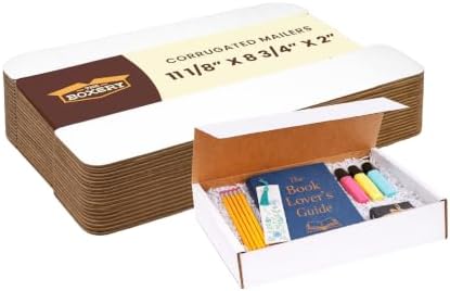 The Boxery Corrugated Mailers White Tuck Shipping Boxes (11 1/8 x 8 3/4 x 2) - Image 4