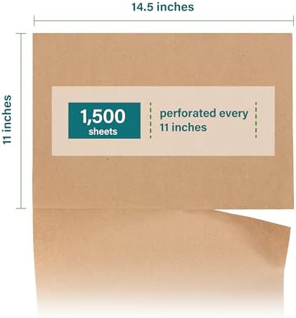 Elementree Brown Packing Paper Sheets for Moving & Shipping - 1500 Count (1375 Feet) - 14.5" x 11" Sheet Size - Sustainable Void Fill Packaging Made in the USA - Kraft Paper Thickness (00919) - Image 2