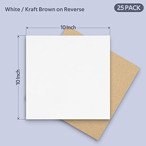 Golden State Art 25 Pack 10x10 Corrugated Cardboard Sheets 2mm Flat Inserts - Image 2