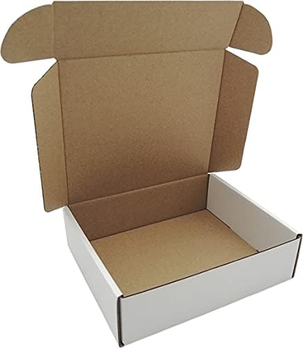 ROTCH 50 Pack 7x6x2'' Small Shipping Boxes, Cardboard Corrugated Mailers for Small Business, White (M762-E-W) by ROTCH