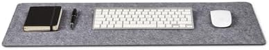 Premium Felt Desk Mat | Small 12" x 27.5" | Multifunctional Desk Pad for Home Office | Mid Gray - Image 3