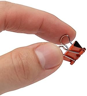 JAM PAPER Colorful Binder Clips - Extra Small - 3/5 Inch (15 mm) - Orange Binderclips - 30/Pack - Image 6