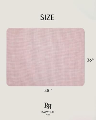 BARoyal Office Chair Mat for Hardwood Floor Under Desk Computer Rolling Chair Mat for Wood/Tile Floor Non-Slip Heavy Duty Desk Rug PVC Plastic Hard Floor Protector 36" x 48"(Blush) - Image 6