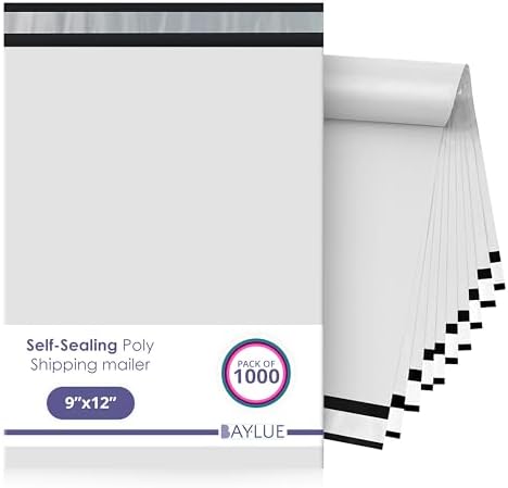 Poly Mailers 9x12, Self Seal Shipping & Mailing Bags, 1000 Pack Bulk by BAYLUE